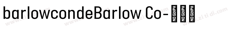 barlowcondeBarlow Co字体转换